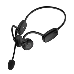 Bone Conduction wireless Earphones Ear Hook Cordless Headset with Double Microphone Stereo Sport Painless headphones