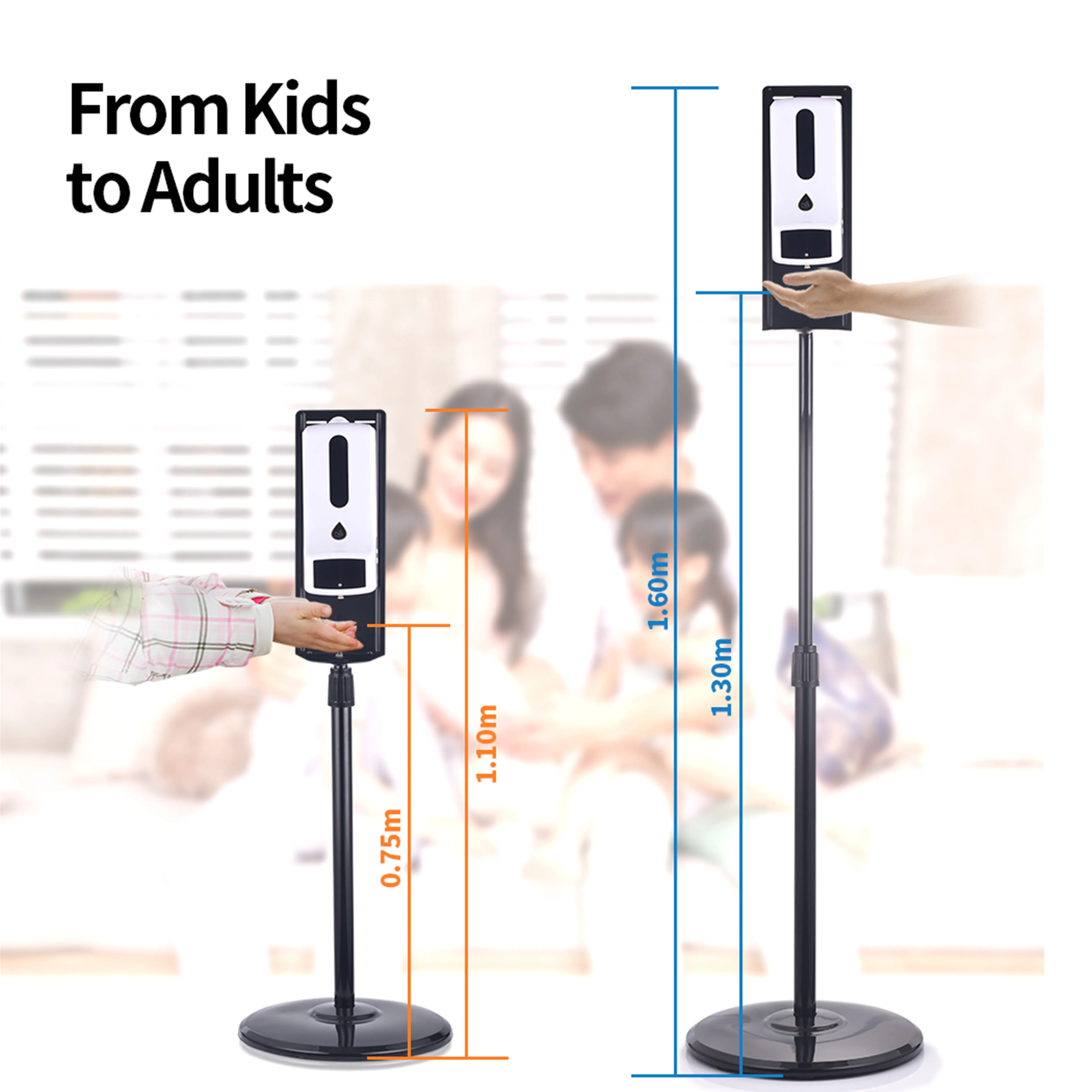 Сенсорный экран автоматический диспенсер для мыла с самостоятельным дисплей стенд