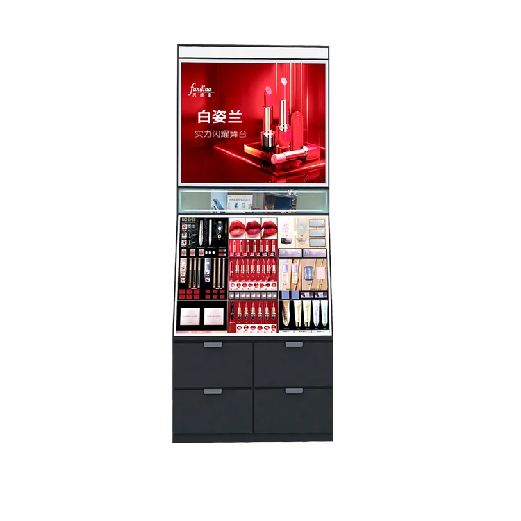 Popular Metal Makeup Products Stand  mac Makeup Display Stand for Store