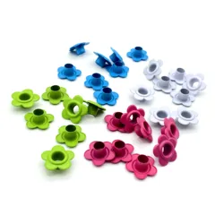 Colorful Flower Shape Eyelets and Grommet for Bag Shoe and Garment