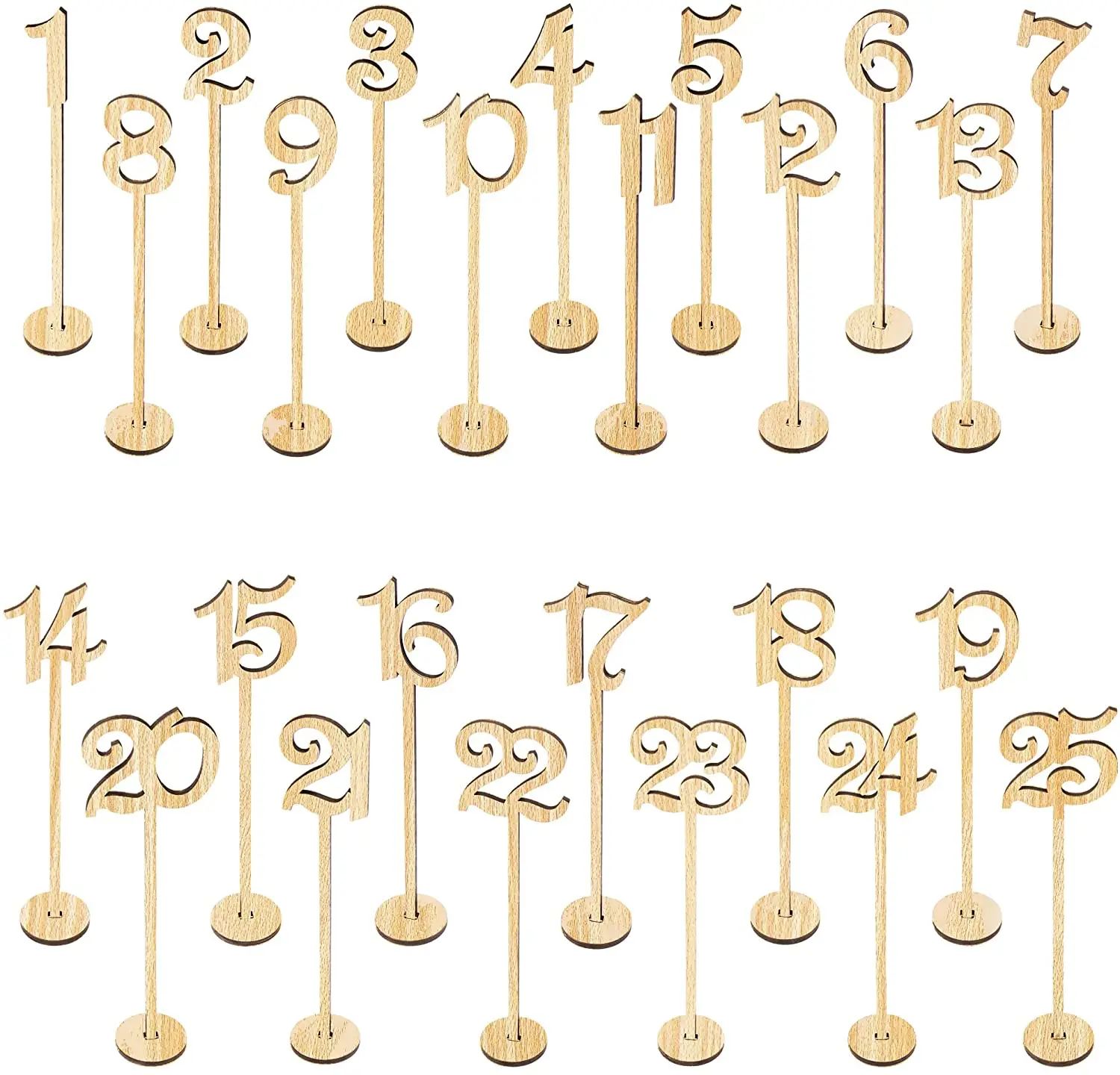 Party Home decor wedding table number holders restaurant table numbers with Sturdy Holder Base