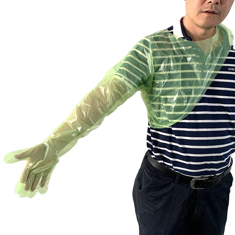 Professional Manufacturer Disposable Veterinary Glove Waterproof Veterinary Long Sleeve PE Gloves For Farm
