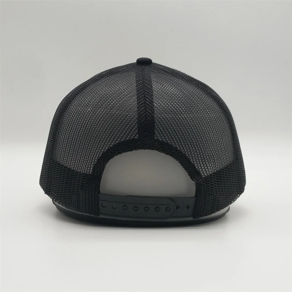 Wholesale Custom Design Your Own Logo High Quality 5 Panel Short Bill Foam Mesh Trucker Caps Hat