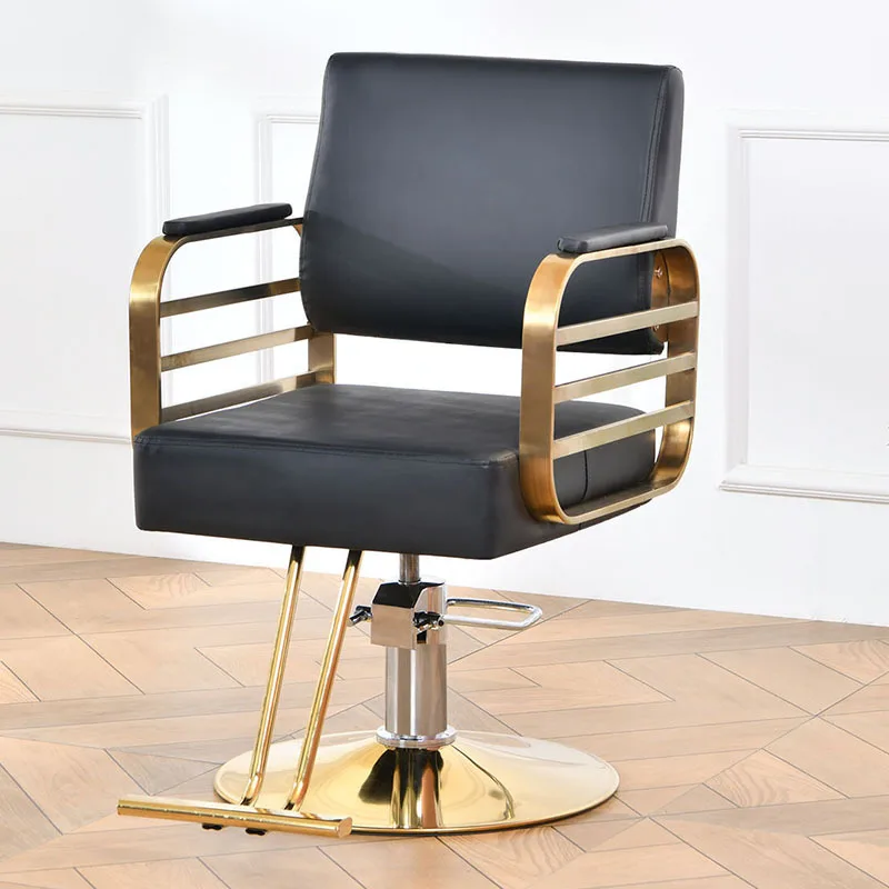  wholesale China manufacturer latest modern blue gold woman men haircut saloon chair hair salon barber chairs for