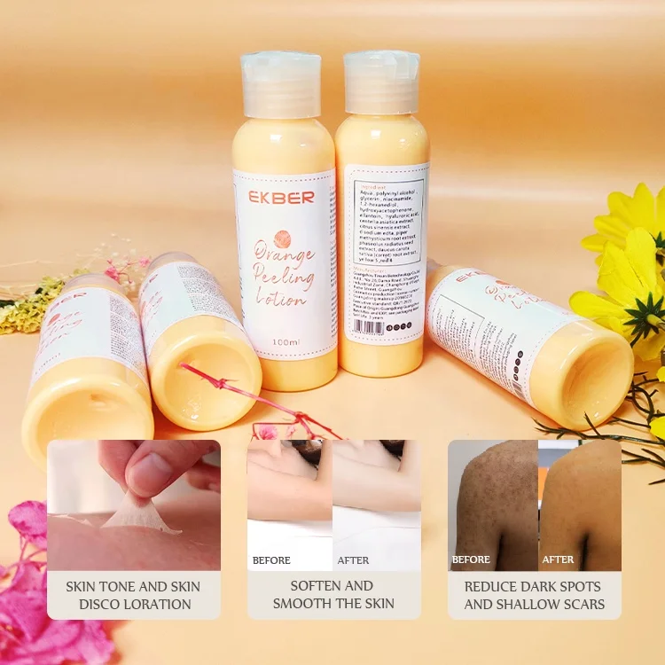 High Quality Vitamin C Lightening for Black Skin Luxury Moisturizing Nourishing Orange Peeling Whitening Body Lotion