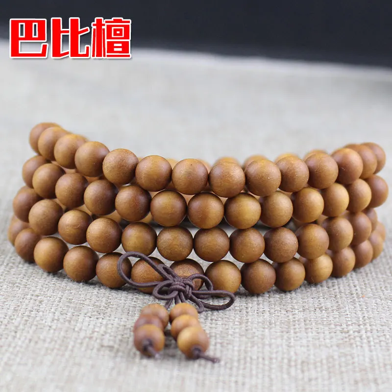 Various 6mm/8mm Mala 108 beads Buddha Prayer Rosary Bracelets Couple Natural Ebony Sandalwood Treasure Wood Meditation Bracelet .jpg