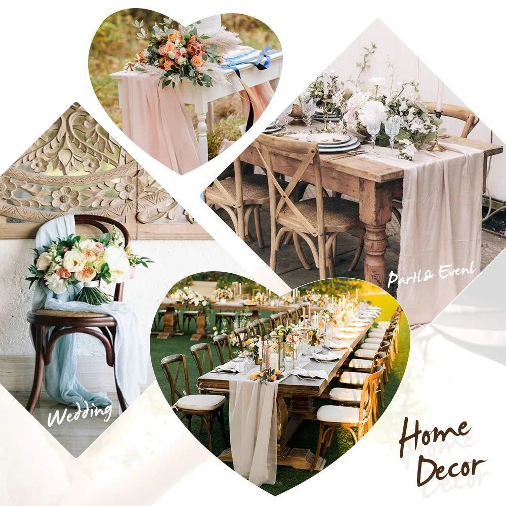 Лидер продаж, элегантная романтичная шифоновая скатерть для украшения свадебной вечеринки