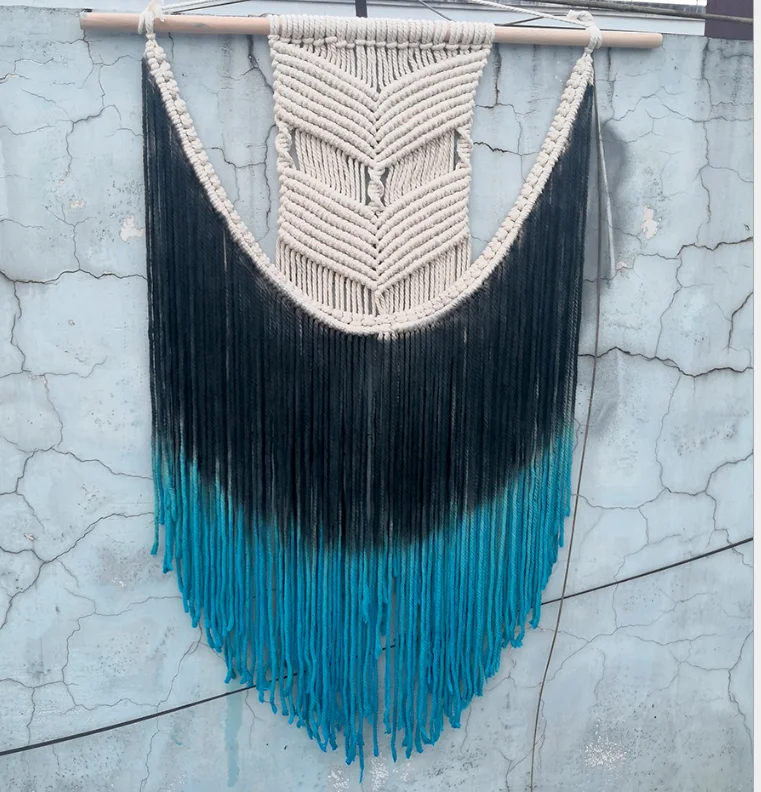  E-020 изготовленный на заказ бохо шик в богемном стиле Свадебные настенные Арт Декор ручной работы из хлопка шнур Тканый гобелен макраме стене висит вешалка для полотенец полка