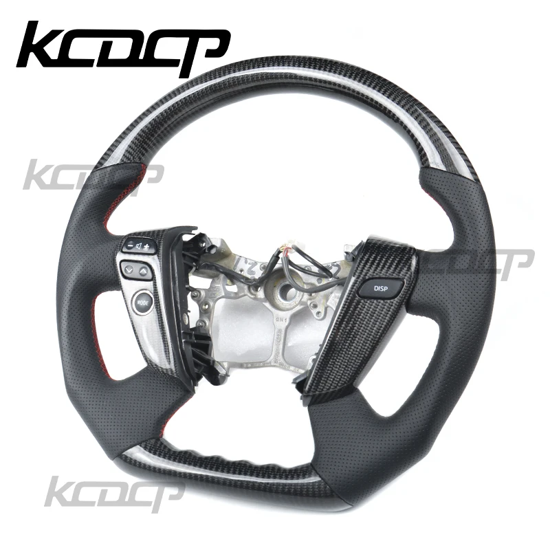 Fit for Toyota Land Cruiser  Prado Crown Alphard LC200 Avalon Wildlander Carbon fiber steering wheel