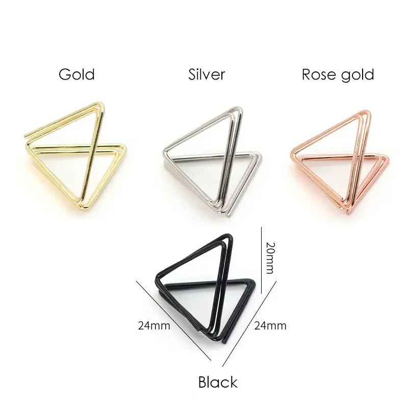 Iron Metal Triangle Shape Card Stand Paper Clip Note Seat Memo Clips Metal  Sticky Note Holder