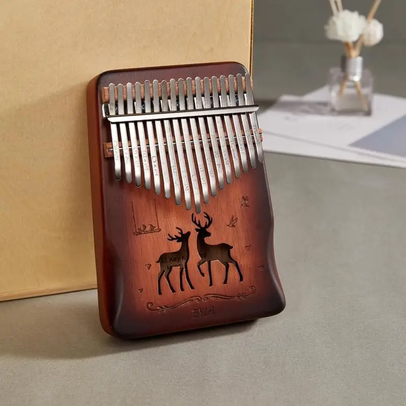 mini finger piano karimba17 keys mahogany wood portable musical instruments for kids