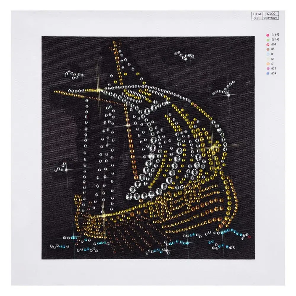 Sailboat diamond painting full drill square diamond painting frameless painting