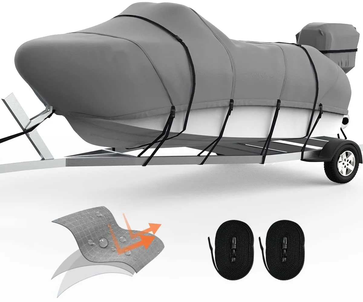 600D Anti Fade Marine Grade Oxford Fits V Hull Heavy Duty Boat Cover