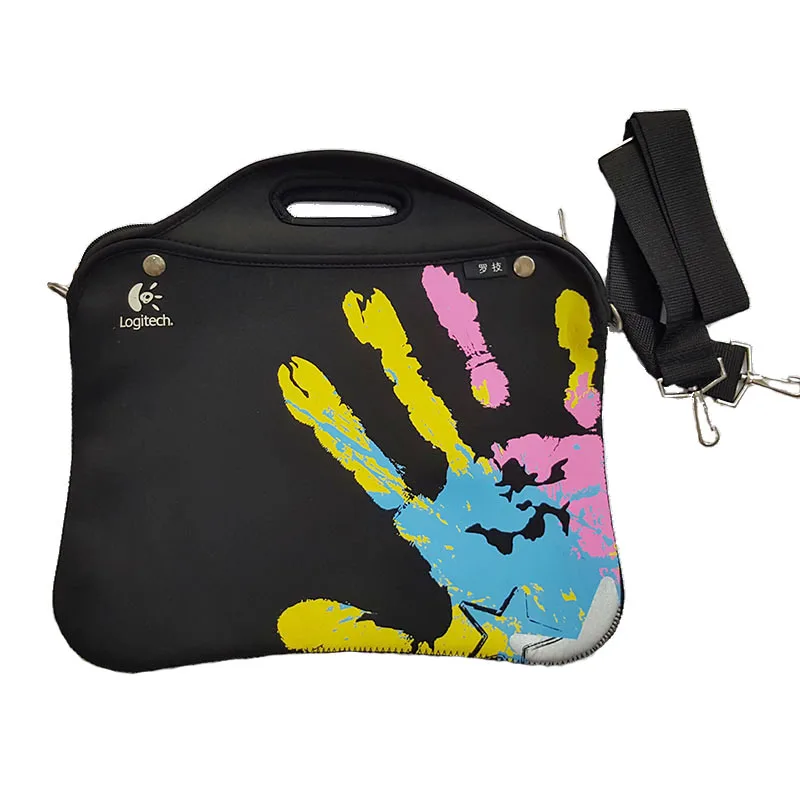 Multi-component  large capacity customized neoprene laptop bag with zipper