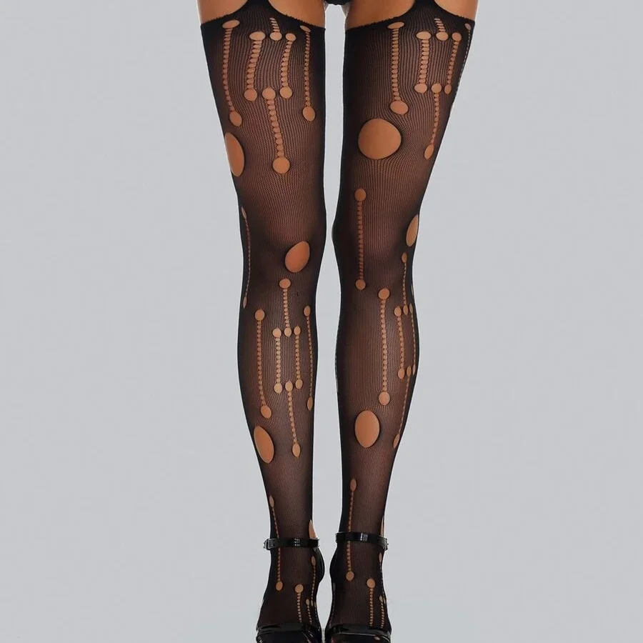 Sexy Girl Fishnet  Hollow Out Garter Belt Stockings Tights