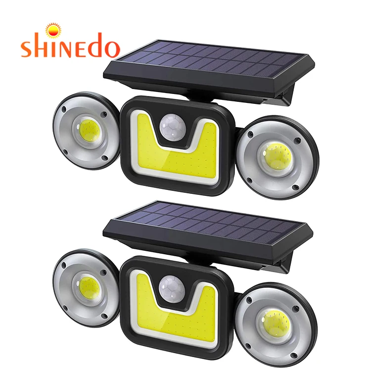  Solar Security Light Outdoor 3 Head 83LED Adjustable Motion Sensor