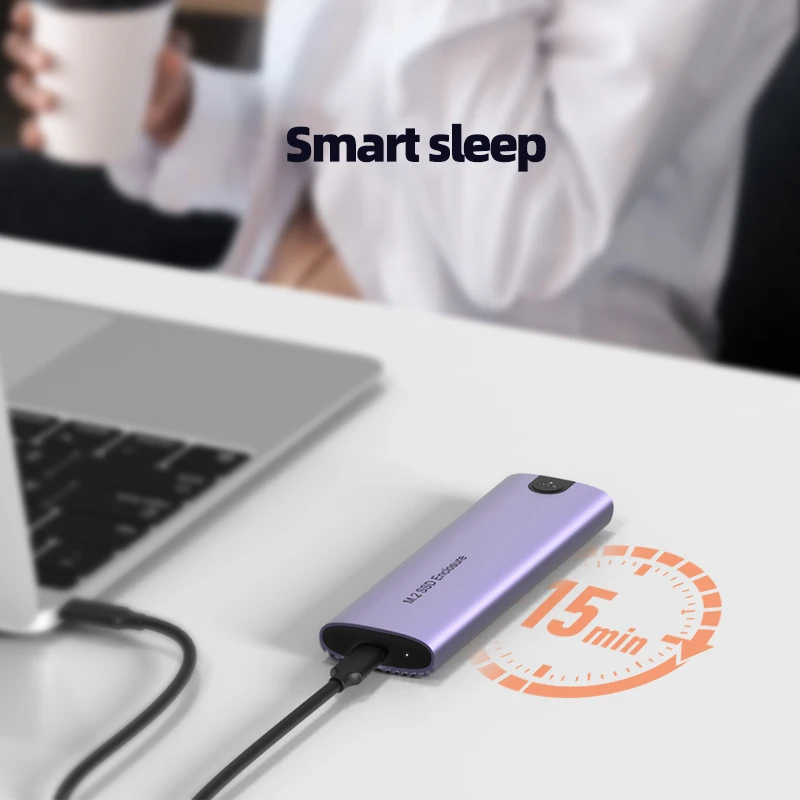 New Aluminum Alloy M.2 SSD HDD Enclosure Internal Type C USB 3.1 10Gbps Dual NVME NGFF Sata Hard Drive Enclosure