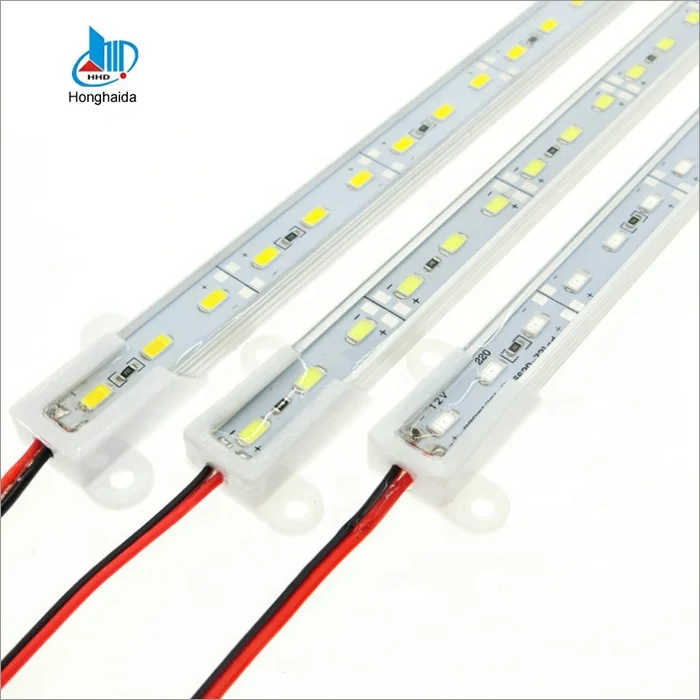 12 В IP20 IP65 smd 5050 5630 5730 2835 72 светодиода алюминиевый стержень Жесткая светодиодная лента для ювелирного шкафа