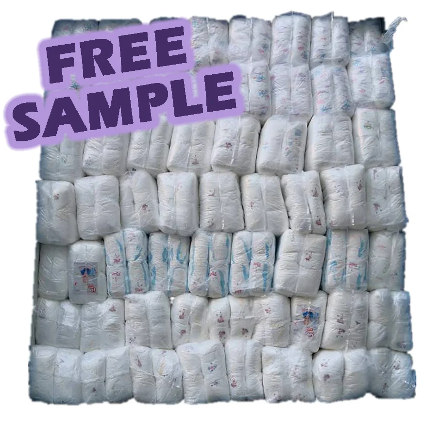 High Quality B Grade Baby Diapers Manufacturer Stocks Available African Daipers Pakistan India Nappy For Baby