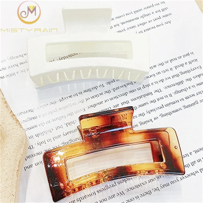 Большая прозрачная акриловая шпилька для волос в Корейском стиле ins, темпераментная пластина, желе для волос, квадратные заколки для волос