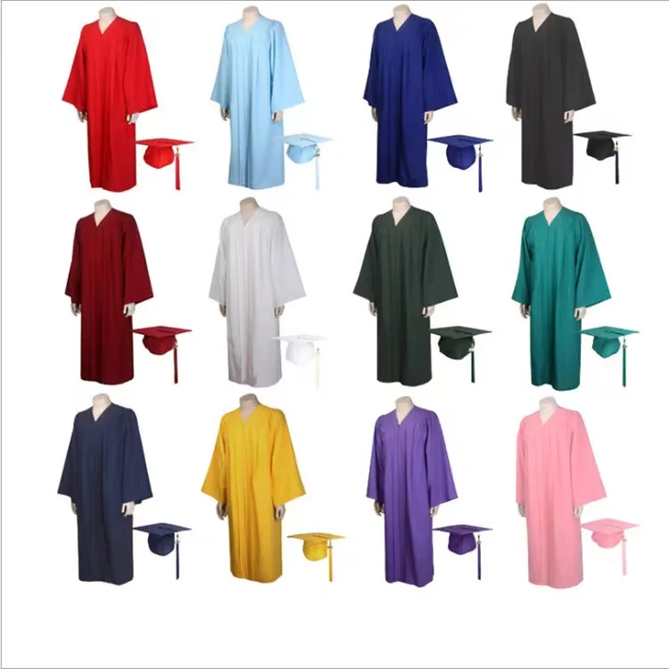 Adults Graduation Robes Black Color Graduation Gowns For University With Good Price