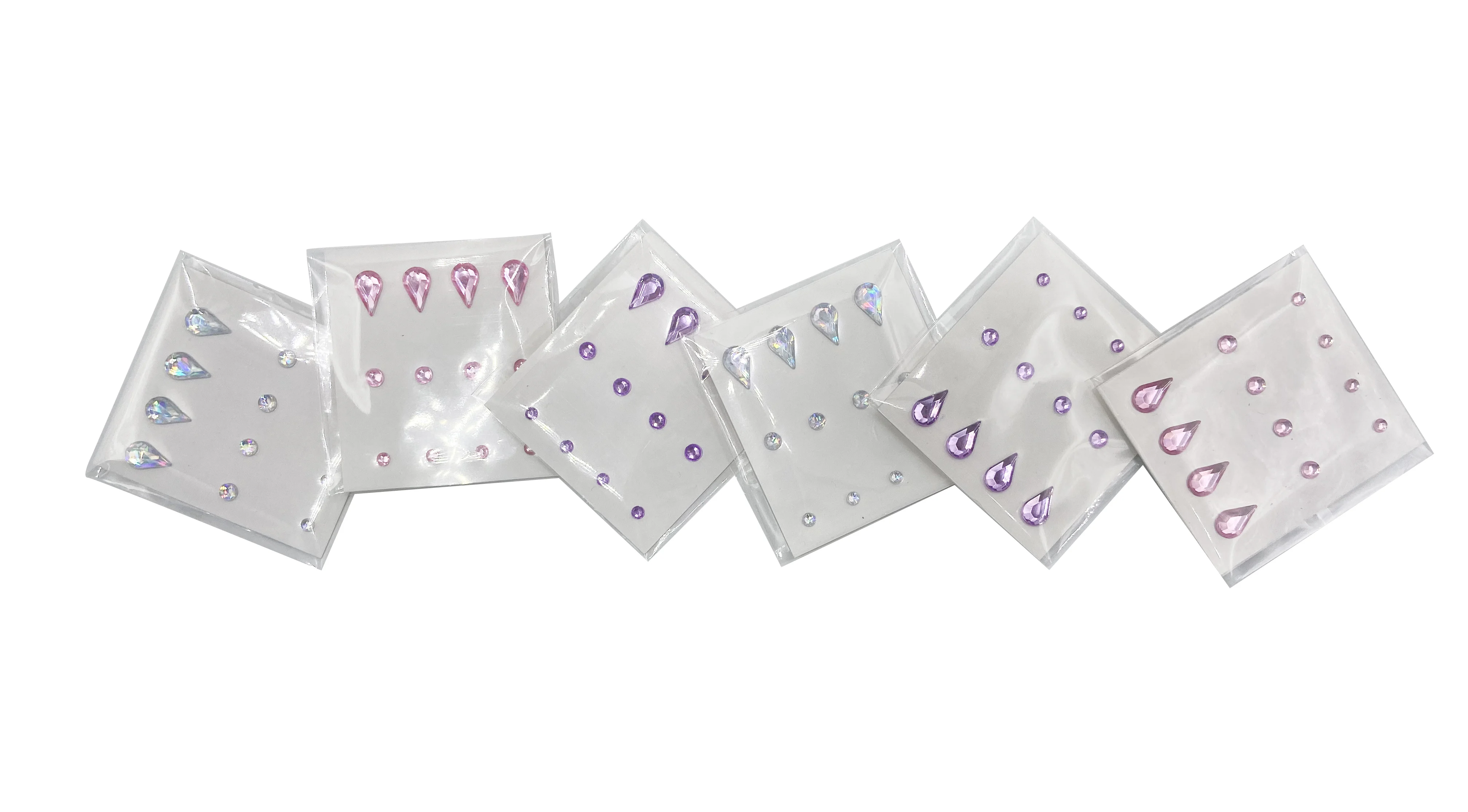 New DIY Art Face Diamonds Colorful Portable Self-adhesion Decorative Rhinestones Stickers