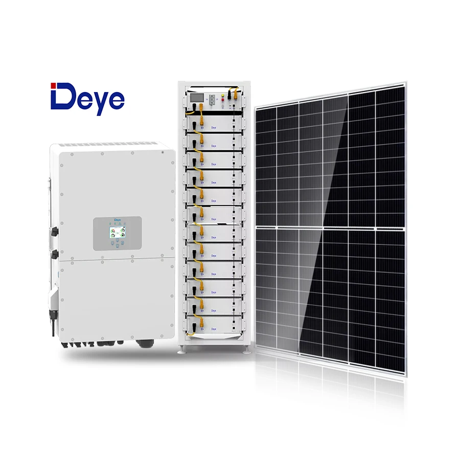 50kw solar power system complete set commercial hybrid solar system 50kw with Deye Ess LifePo4 lIthium ion Battery