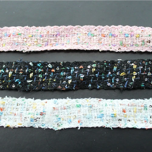 custom 35mm elastic weave garment jacquard ribbon for decoration