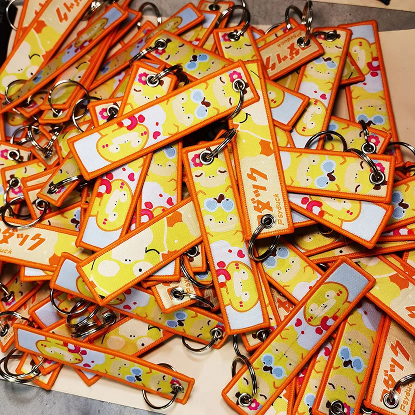 Personalized Custom Fabric Embroidery custom embroidered patch keychain embroidered keychain/key tag/keyring ALPHA JET