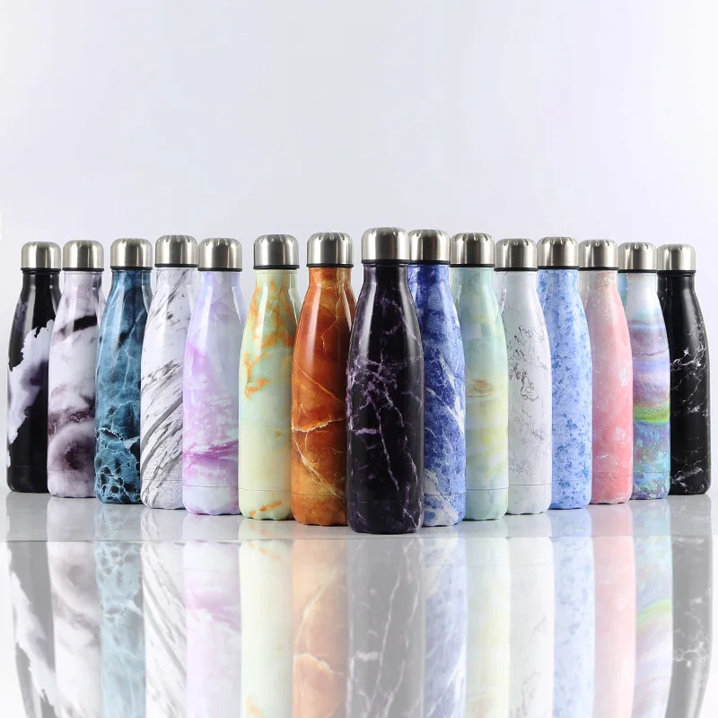 Wholesale Colorful Powder Coating Insulated Stainless Steel Cola Shaped Drinking Water Bottle For Keep Hot and Cold Water