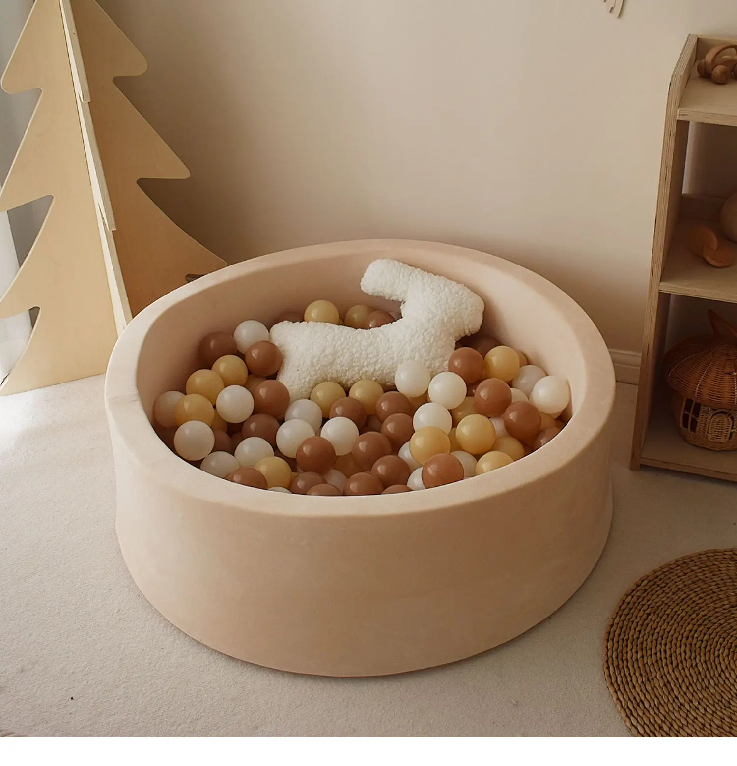 WEJOY LAND Milk Fiber Ball Pit Comfort and Safety Baby Ball Pool Soft Kids Active Ball Pit for Kids