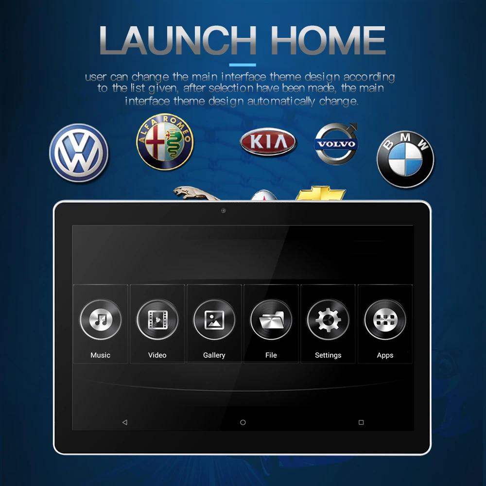 Private mould android car headrest monitor for mercedes Quad core 16GB Touchscreen Car headrest monitor android