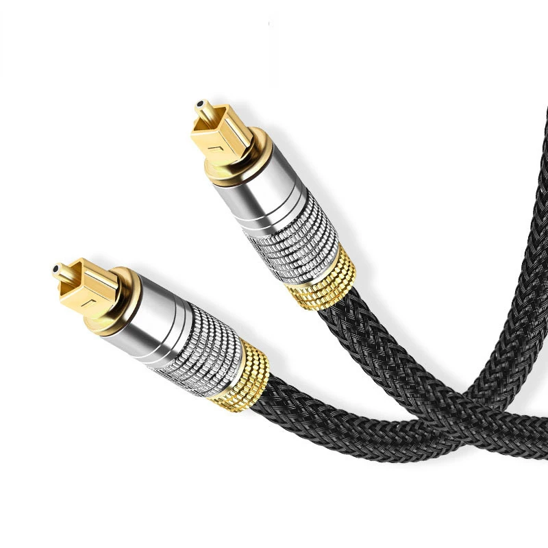 High Quality Gold Plug Digital Fiber Optical Audio Toslink Cable 1/1.5/2/3/5M