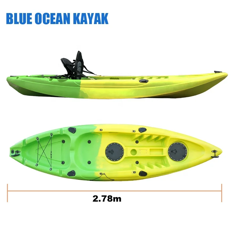 Blue Ocean 2016 new design plastic canoe kayak/plastic fishing canoe kayak/plastic touring canoe kayak
