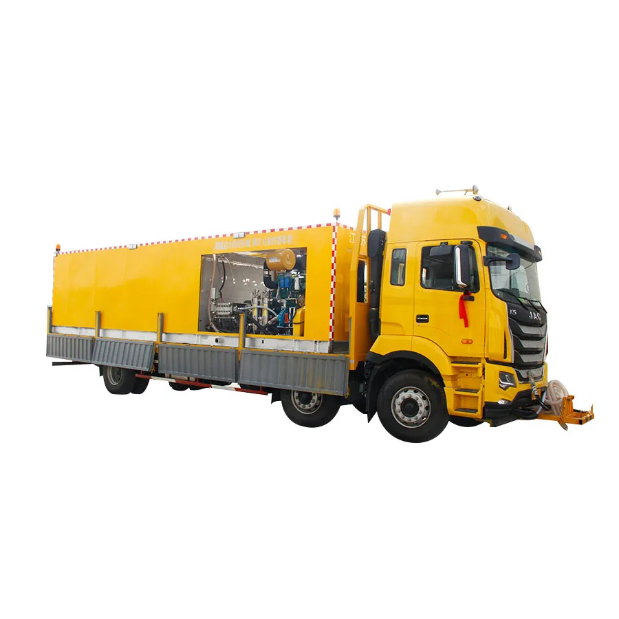  high pressure water blasting removal runway rubber for
