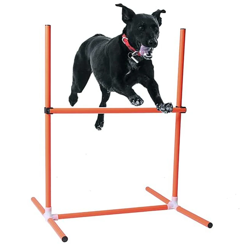 Dog Agility Equipment Pet Obstacle Training Course Kit with Tunnel Adjustable Hurdles Poles Carry Bag