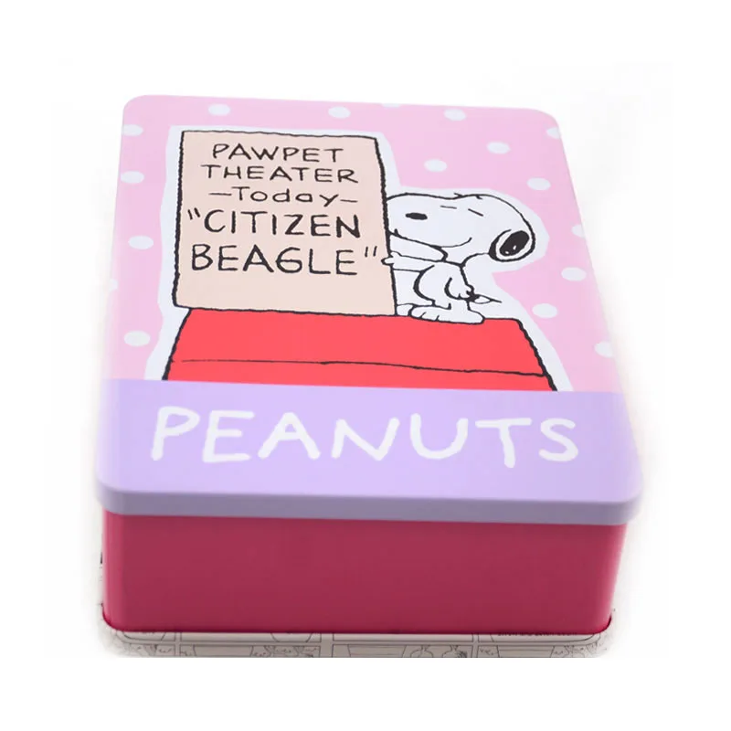 Custom Printed Rectangle Cookie Biscuit Tin Package Box Gift Metal Storage Can