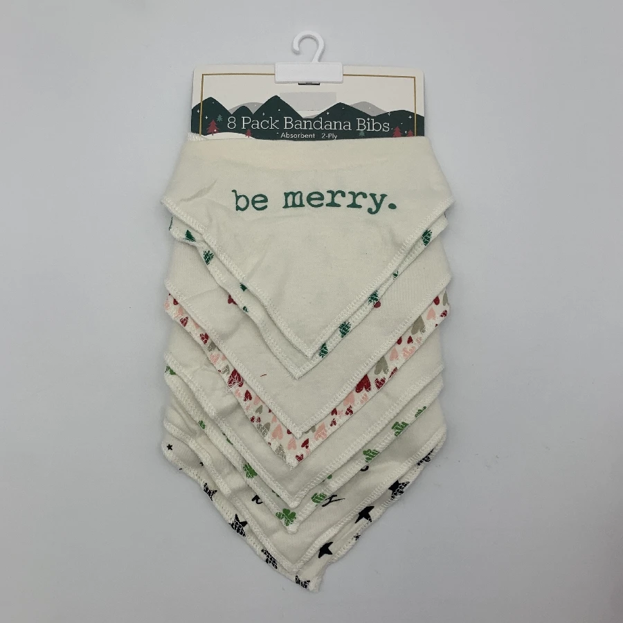 Baby Bandana Bib Soft Cotton Interlock Cute pattern Adjustable Baby Feeding Bib