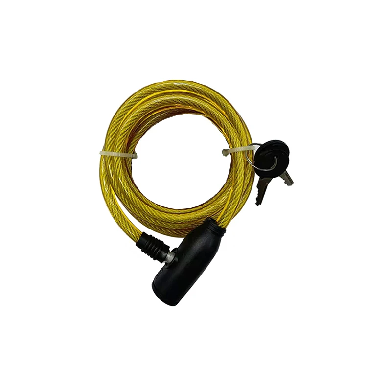 Китайский завод, оптовая продажа, индивидуальный велосипедный замок, профессиональный безопасный замок, стальной кабель типа кольцо