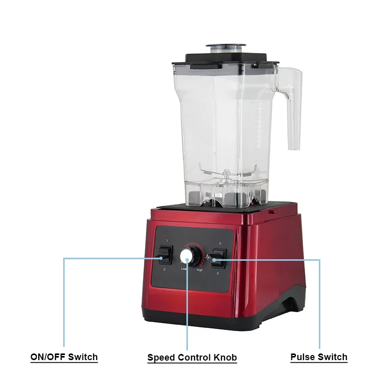 1500W Red High Performance Commercial Food Blender