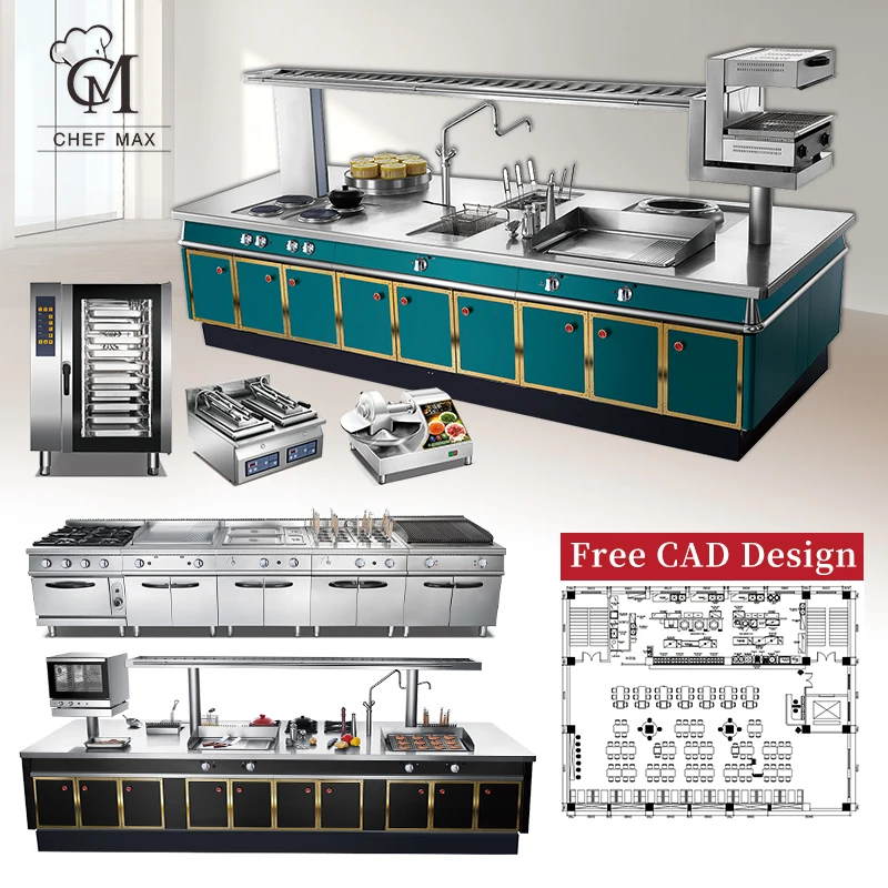 Commercial One Stop Kitchen Solution Hotel Ресторан быстрого питания Кухня CAD дизайн оборудование для общественного