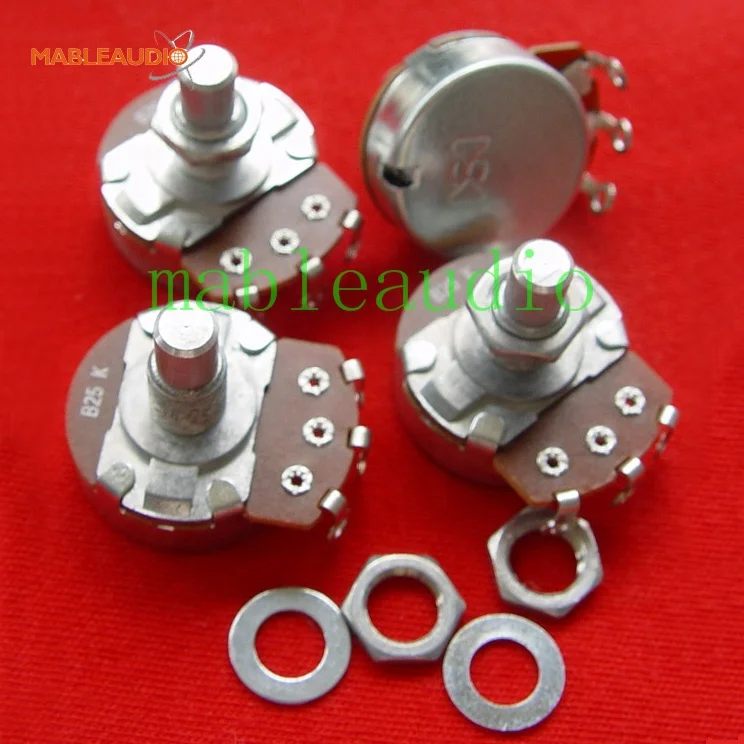 R24 B25K audio rotary potentiometer for amplifier solder lugs