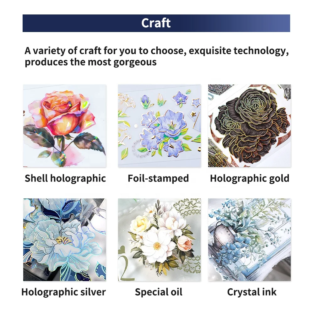 Custom PET Transparent Gold Foil Washi Tape Advanced Crafts Clear Gloss PET Tape For Scrapbook Journal