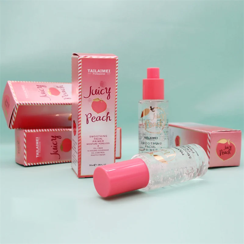 14 Hours Coverage Juicy Peach face Primer Supplier Moisture Make up Shrink Pore Primer Base Face Oil Control Makeup Skin Primer