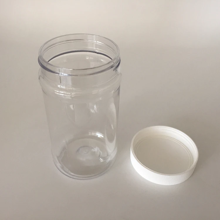 Food packing usage 150ml 5 oz clear plastic PET peanut butter jar, 150gram plastic peanut butter packaging container