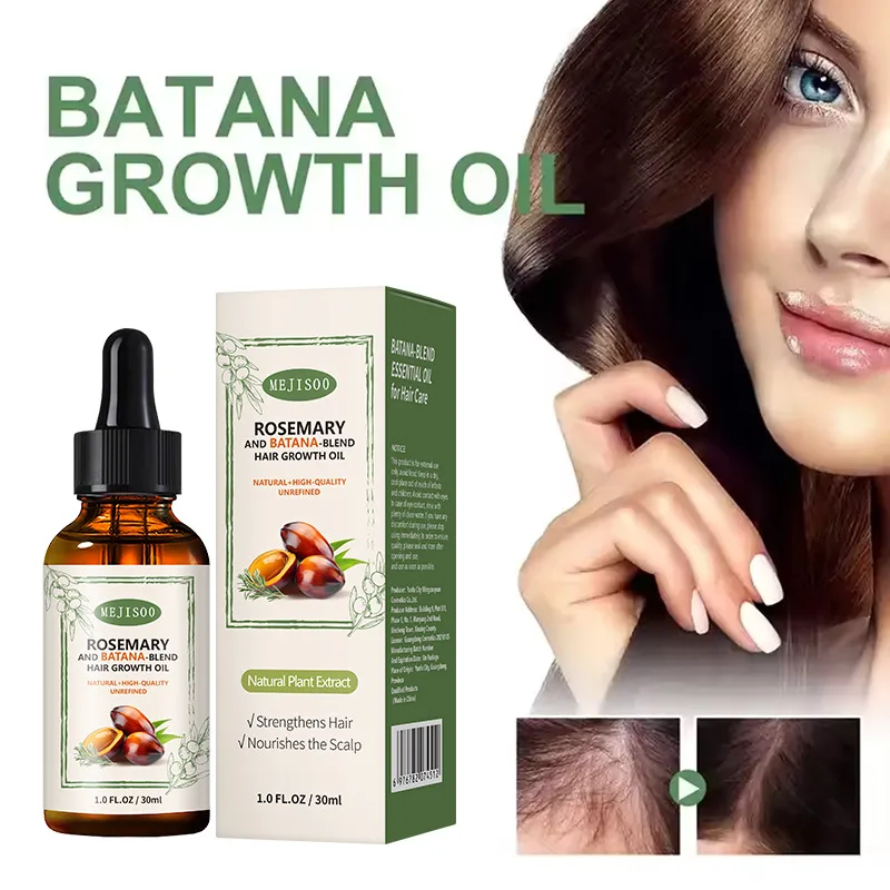 Private Label Hair Care 100% Natural Herbal Organic Wholesale Loss Treatment Rosemary Batana Oil Growth Serum for Hair