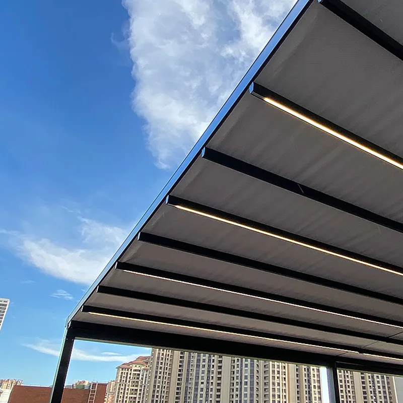 Customizable  Sail Canopy with UV Protection for Outdoor Retractable Awning with Remote Control for Patio Balcony Garden