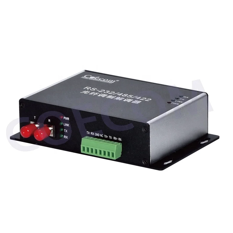 
Cheap Price SC Serial Modem Fiber Optic Single Mode Industrial Fiber Optic Serial Modem RS232/422/485 20km 1310nm 
