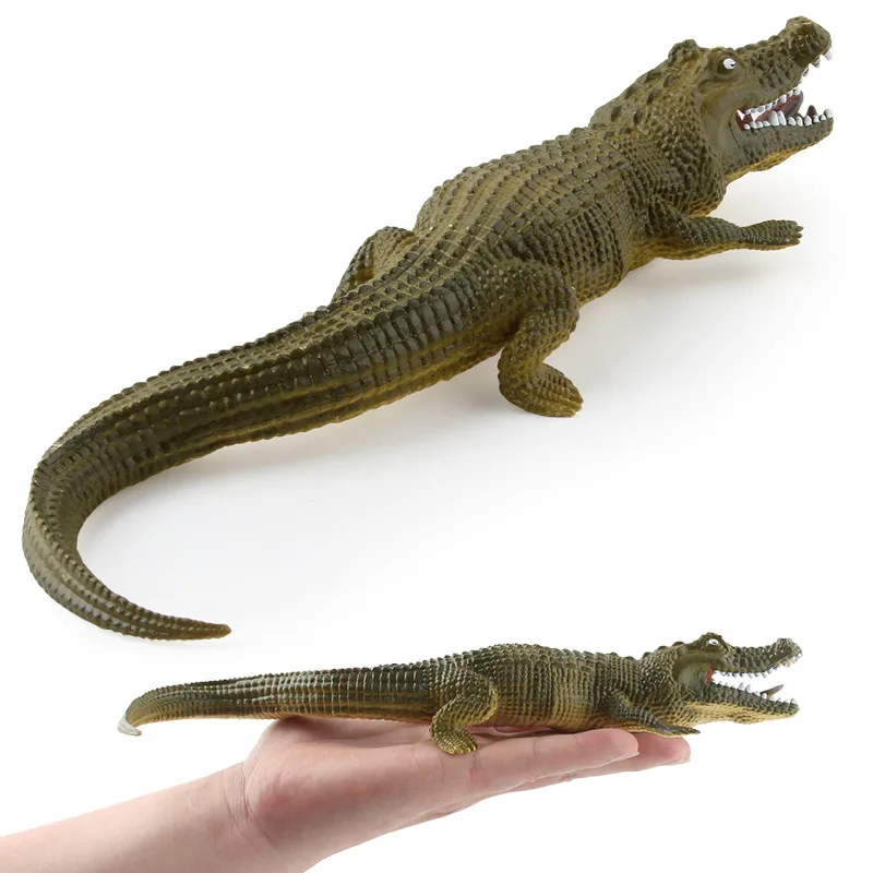 Animal doll series crocodile resin products home decoration Simulation funny mini pvc animal models crocodile toy