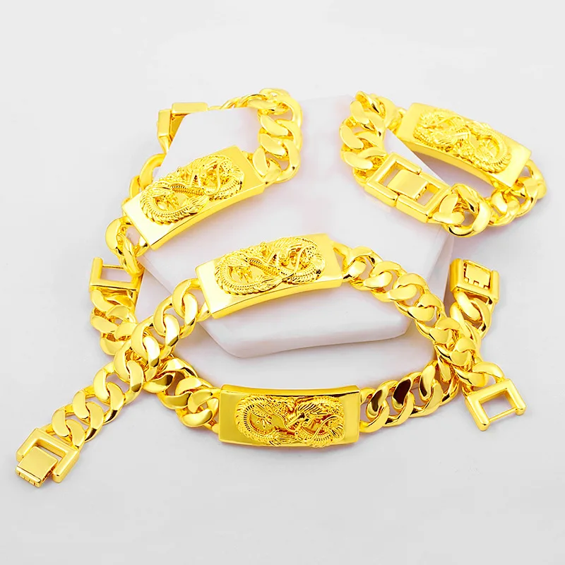 18K Gold Filled Will Not Fade Bracelets for Men & Women Pulseras De Plata De Ley Mujer Bijoux Femme Gemstone Wedding Jewelry